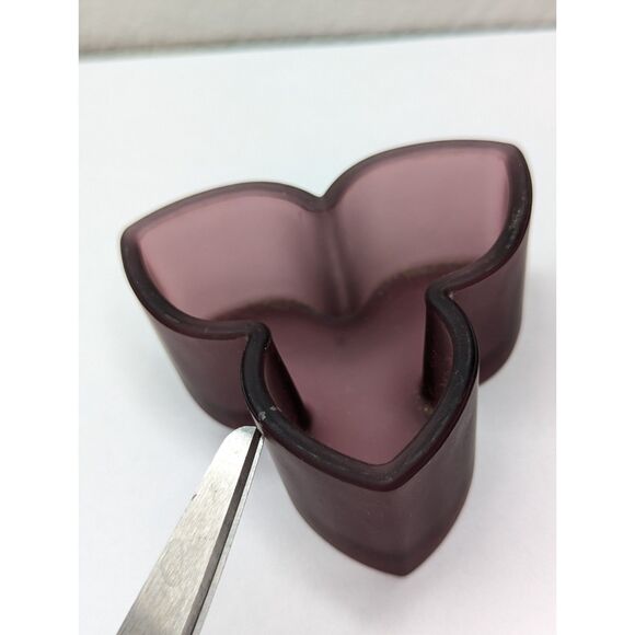 Dragonfly Glass Trinket Jewelry Box Enamel Crystal Lid Purple Fairy Keepsake - Picture 6 of 8